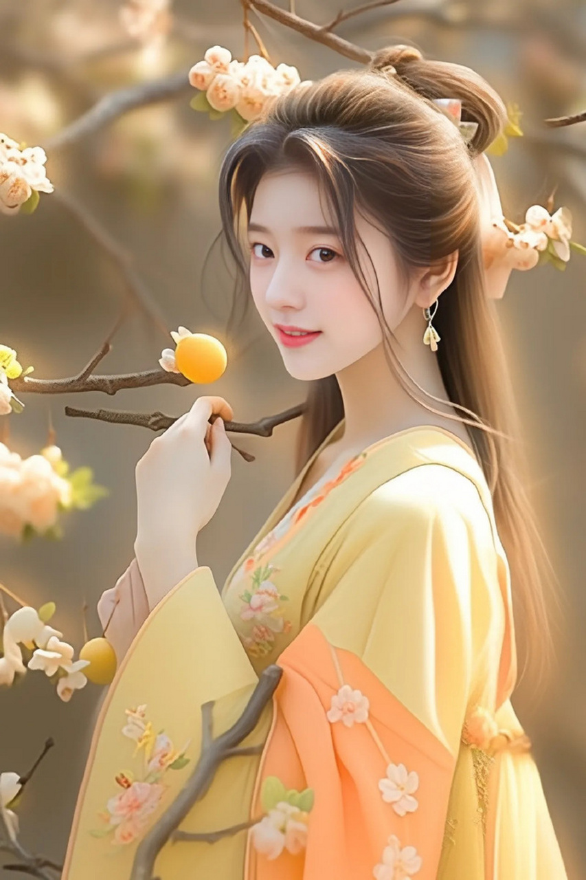 国风汉服黄衣系少女头像,每张都仙气飘飘💛