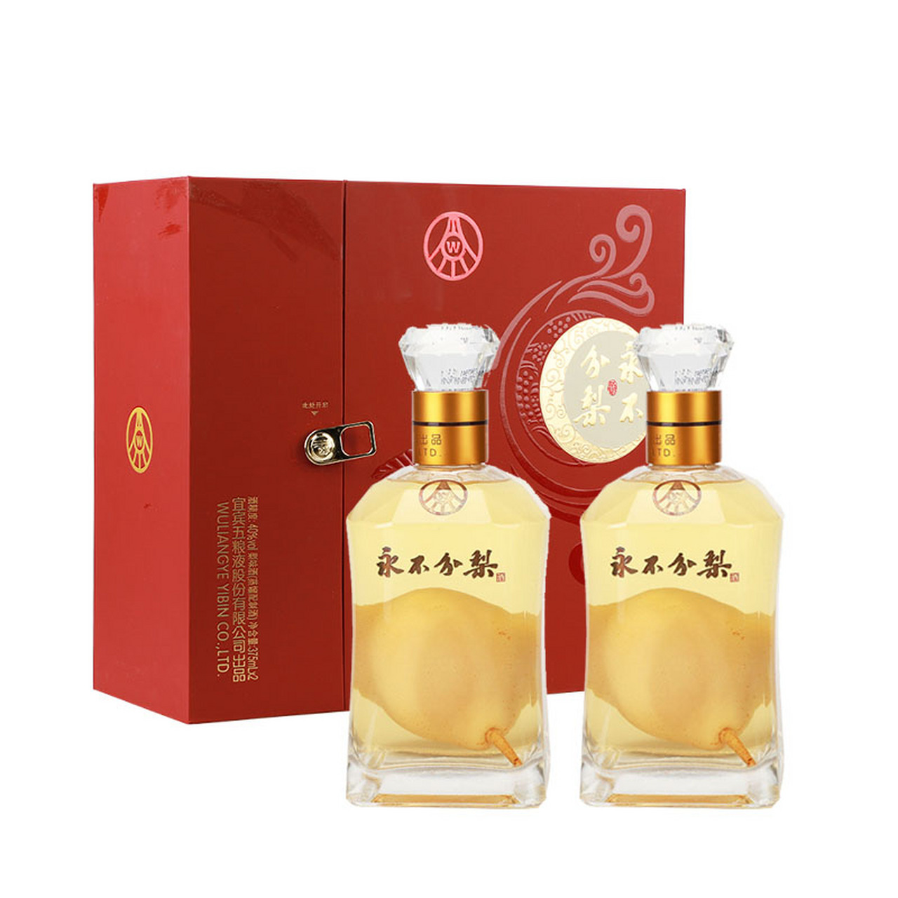 河北名酒邯郸永不分梨酒白酒永不分离酒梨酒375ml*2礼盒正品包邮#抖音