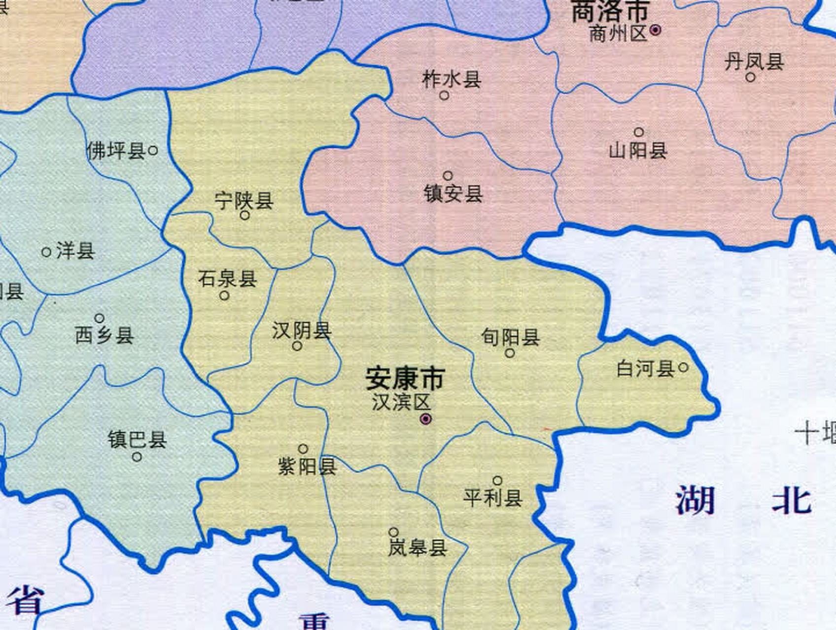 陕西省安康地区地图图片