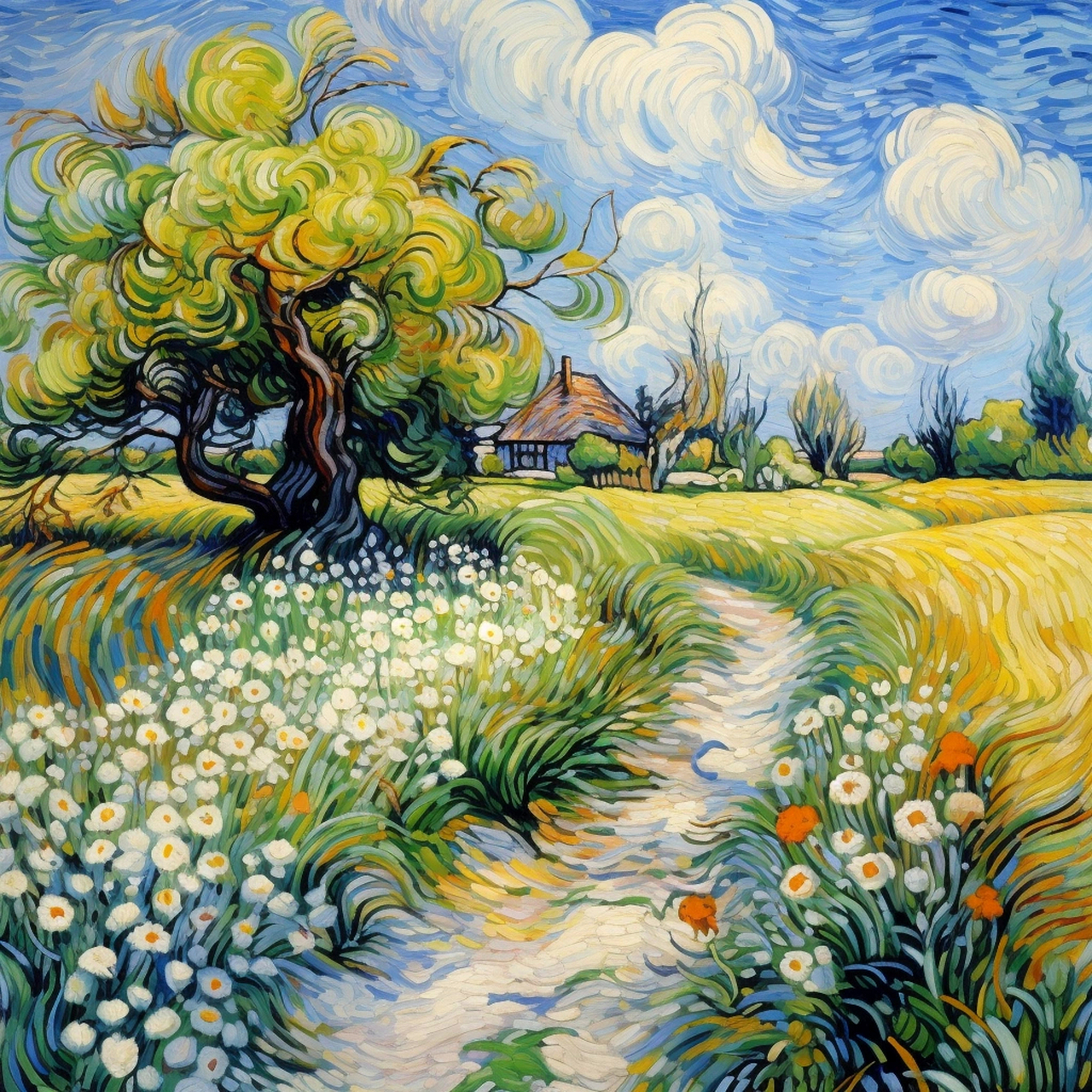 当你用画笔去描绘梵高的世界,你或许能够看到他眼中的风景.