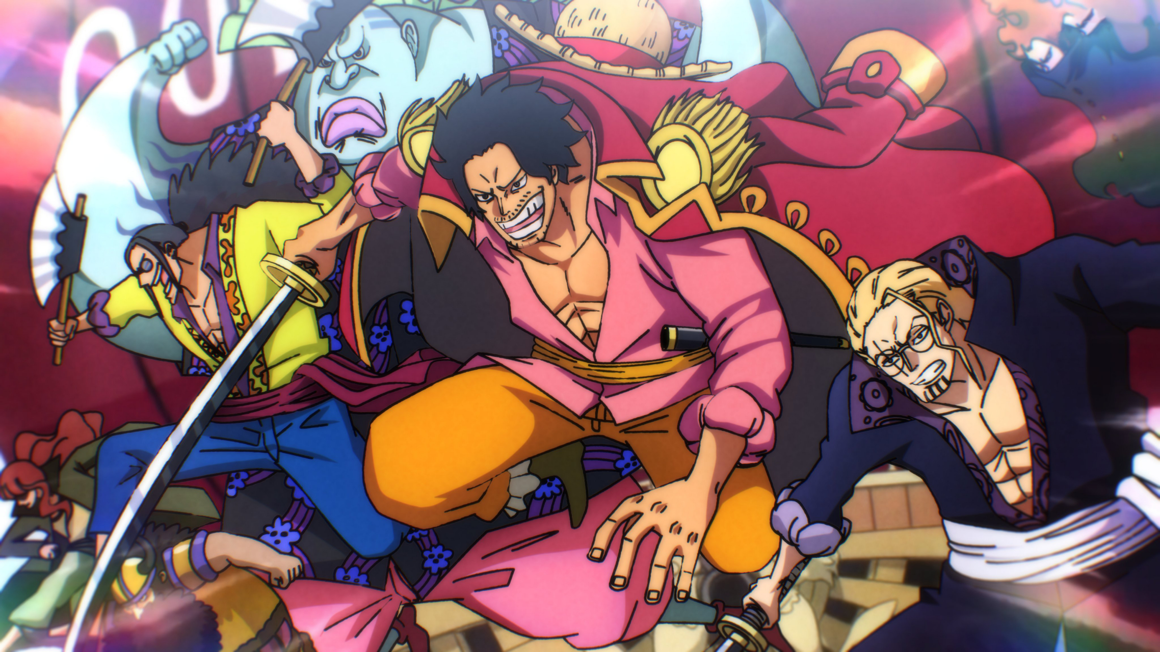 海贼王1096话同人上色图,神之谷大战打响,洛克斯海贼团登场,改变世界