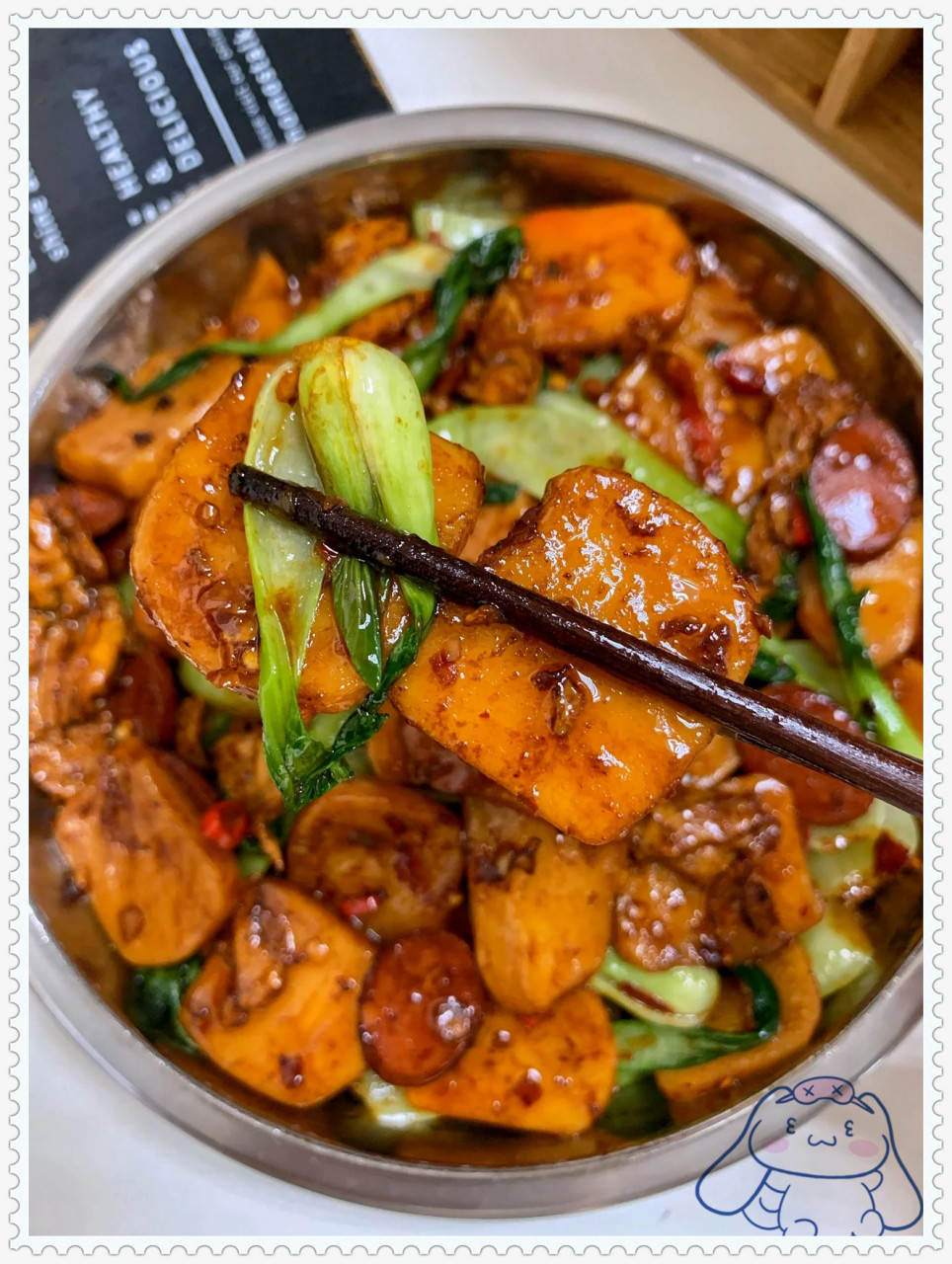 这款鸡蛋火腿炒年糕真是太香了!