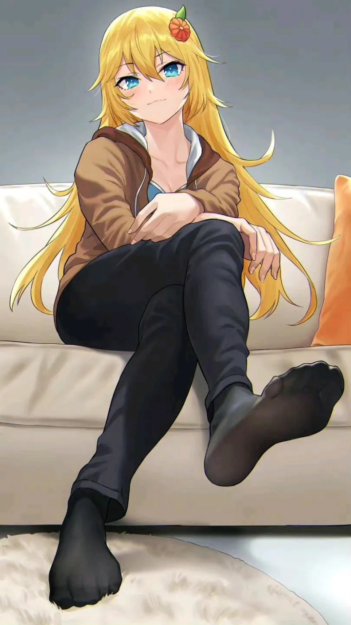 金发蓝眼的少女.#二次元美图