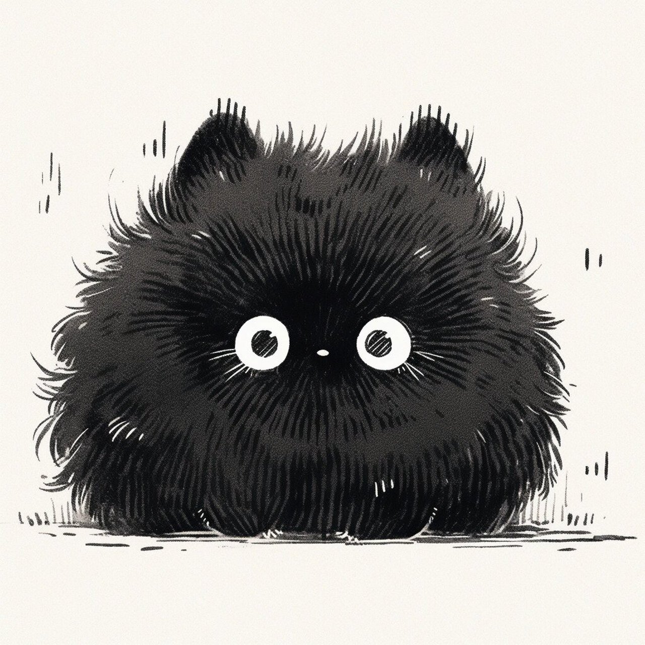 炸毛小煤球越来越圆滚滚了  警告警告:周末余额不足啦!