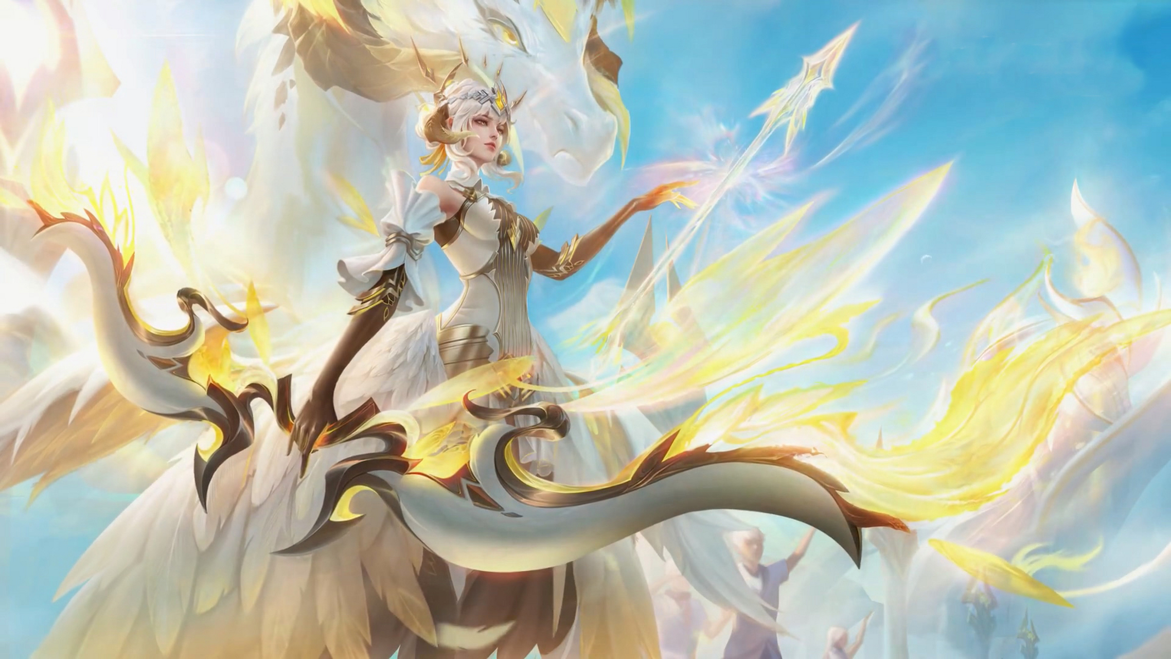 王者荣耀# #动漫壁纸#  伽罗-炽翼辉光皮肤壁纸分享:那道象征文玫的