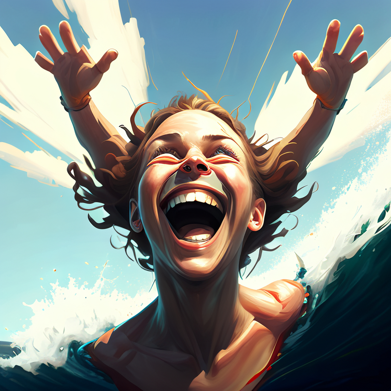 低头直笑海堪挹,举手常惊斗可扪.意境,典雅,宁静#百度ai绘图黑科技