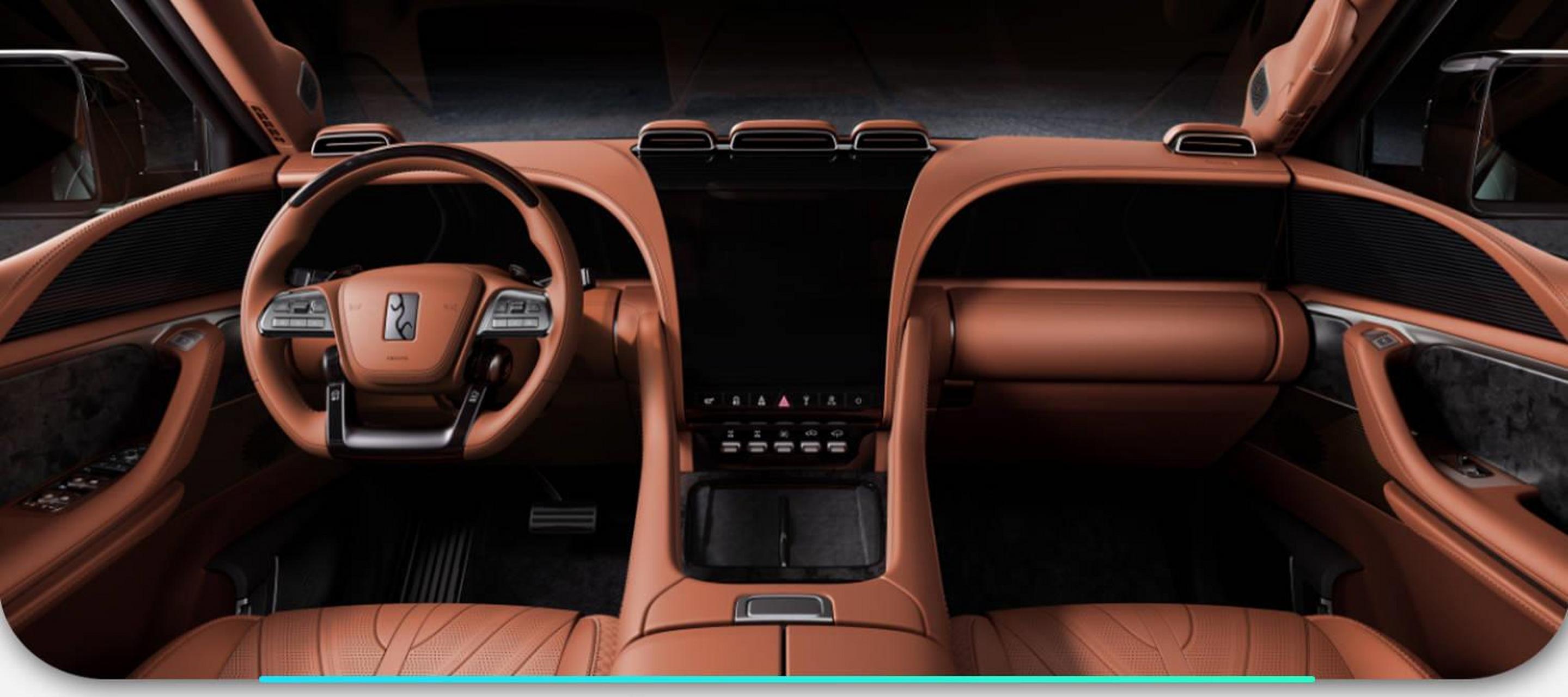 新车内饰设计灵感来源于宇宙星环,融合多项智能科技,支持5屏联动.