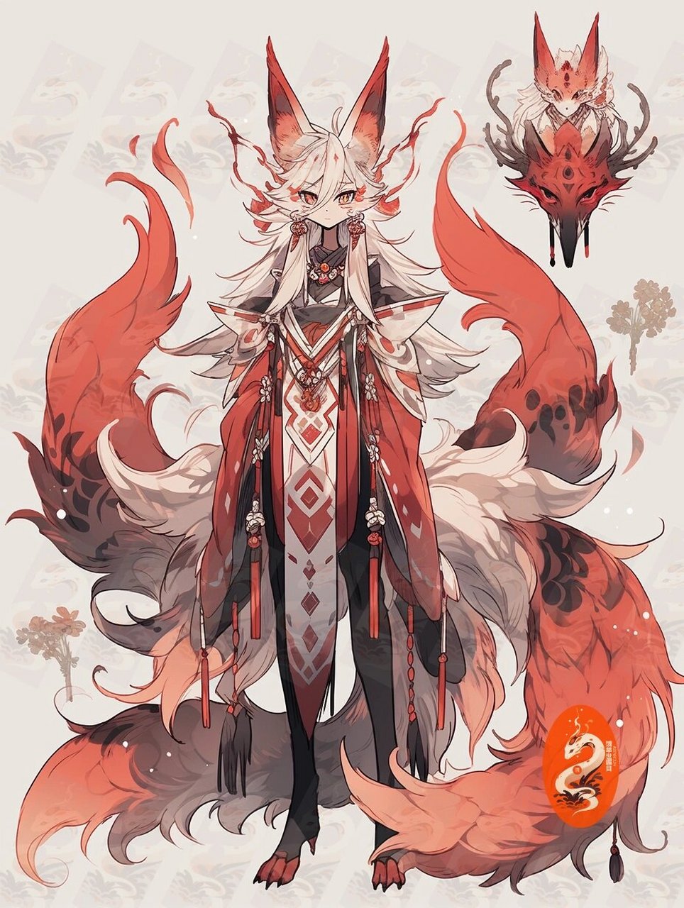 山海经:九尾狐  山海经·九尾狐——绝美呈现 在图一中,我们得以一睹