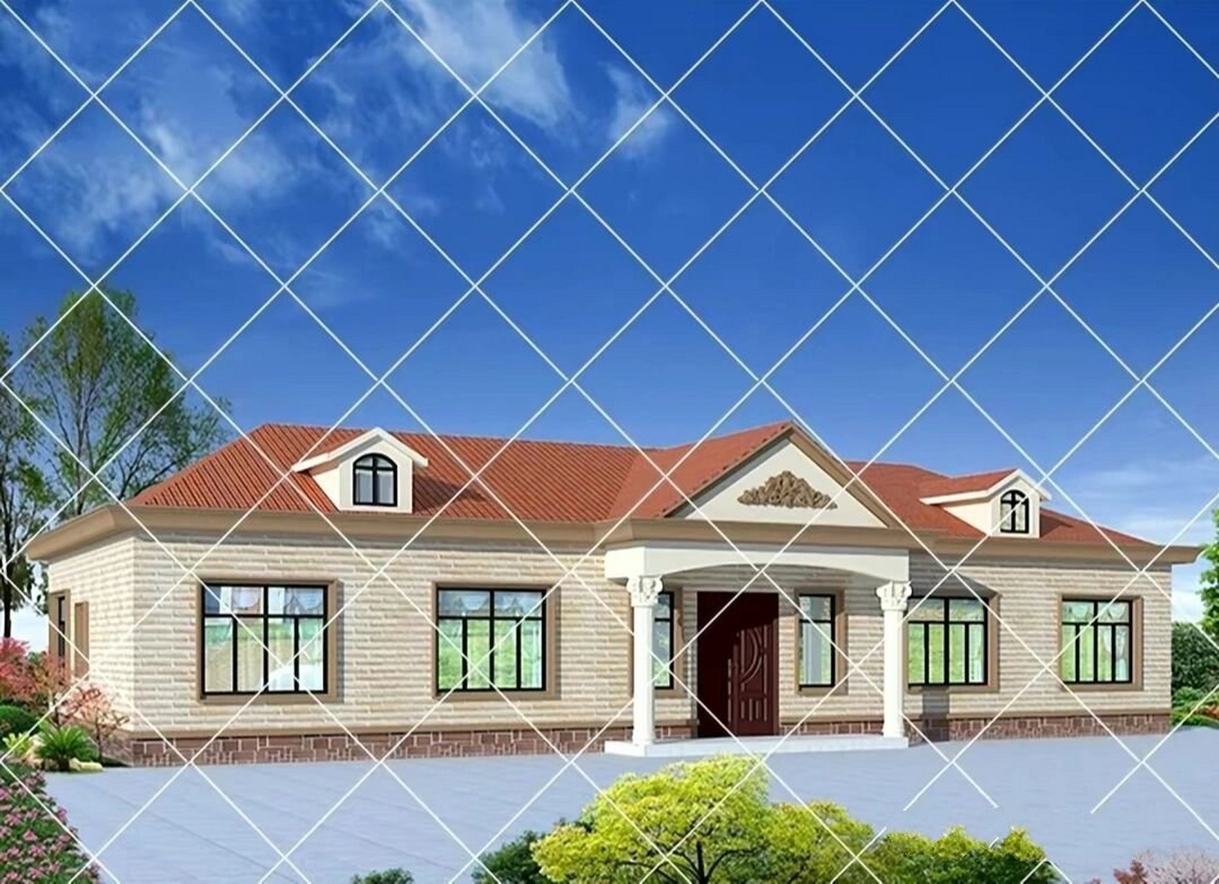 9款一层小平房,采用时尚的现代风格设计图