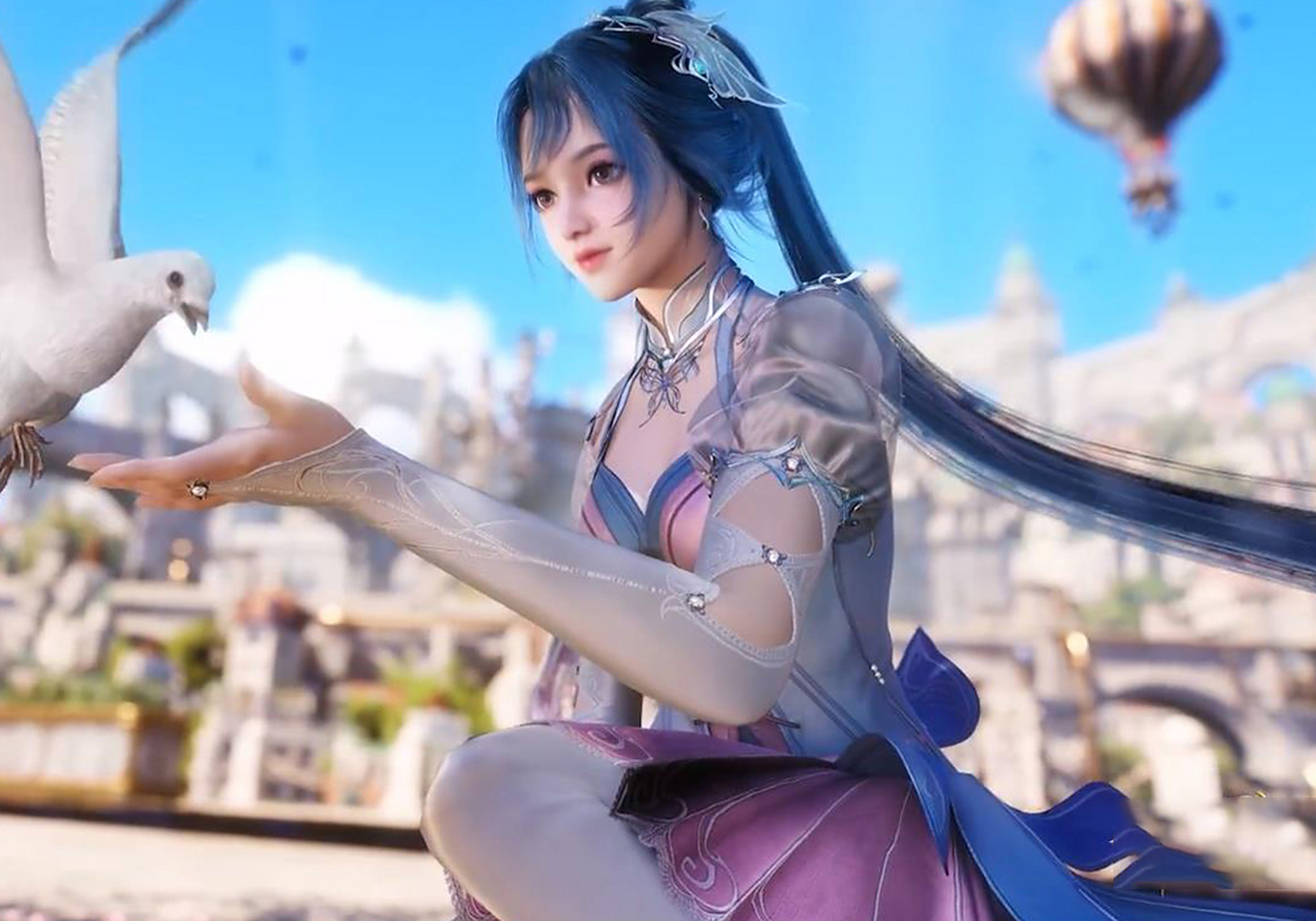 《绝世唐门》女主唐舞桐的建模终于出来了,比之前的原画和海报上好看