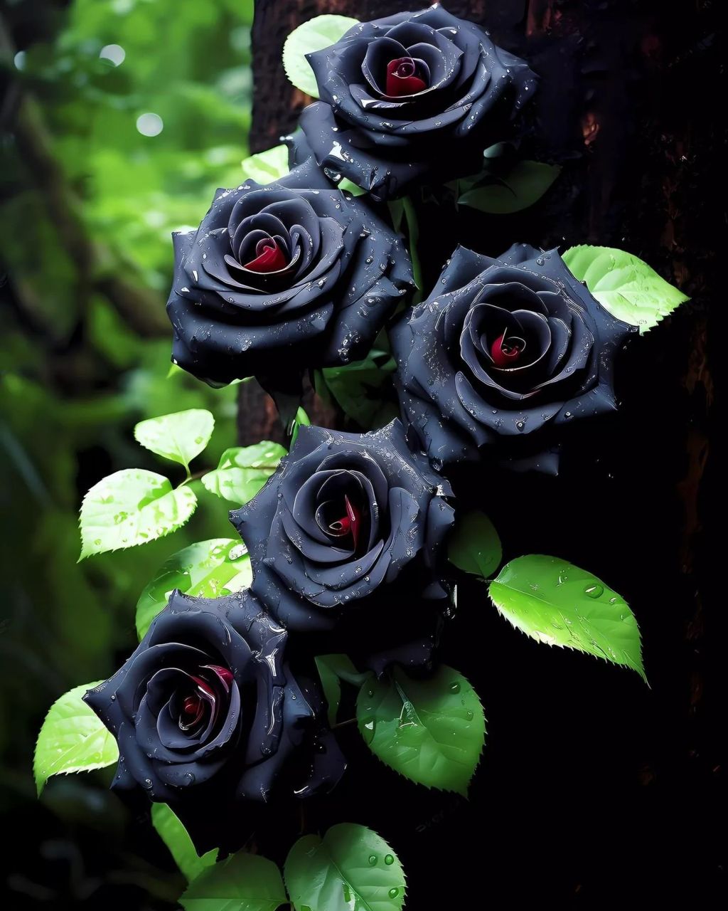 黑色玫瑰 手机壁纸图片