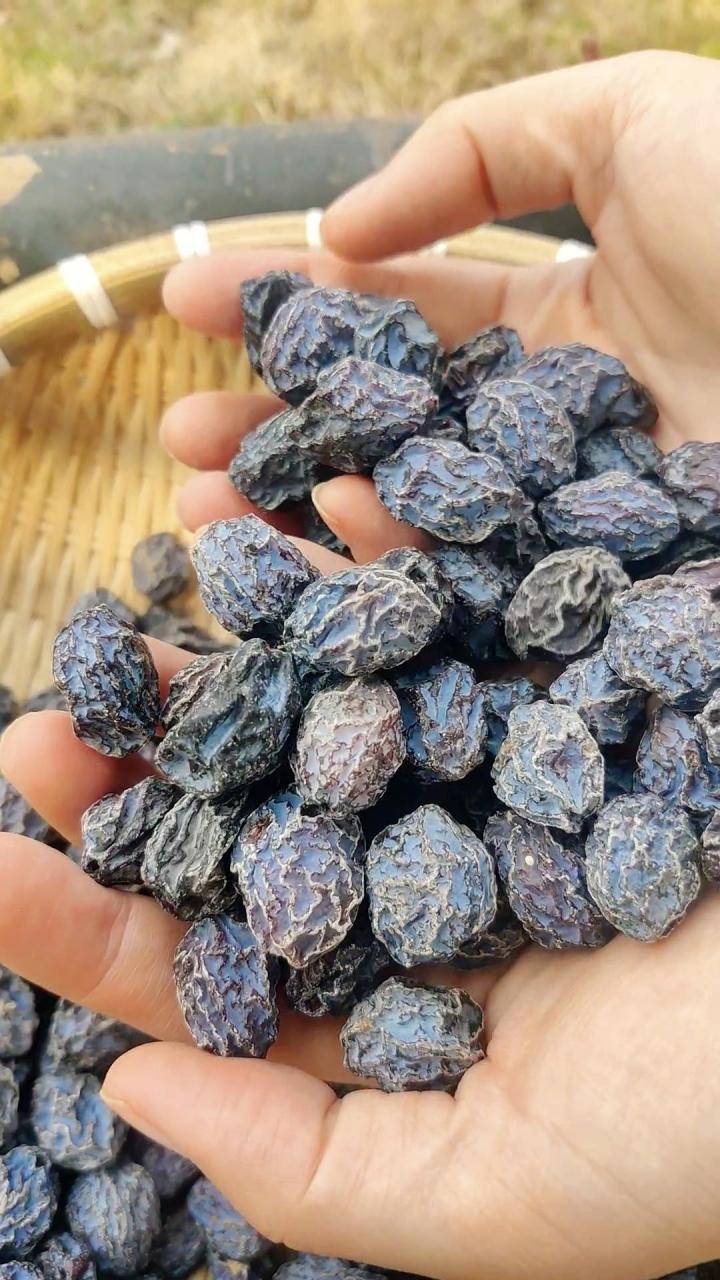 一种以新疆野生小乌梅为原料制成的果干,也被称为"黑李子"或"黑枣头"