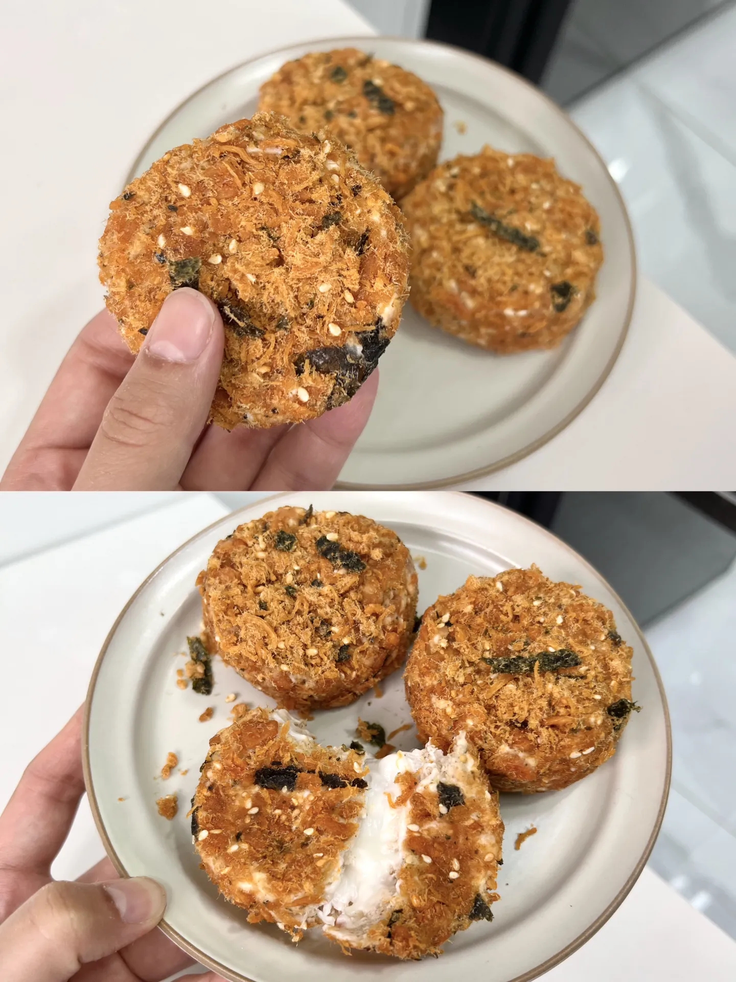 步骤 ①吐司借助杯子按压