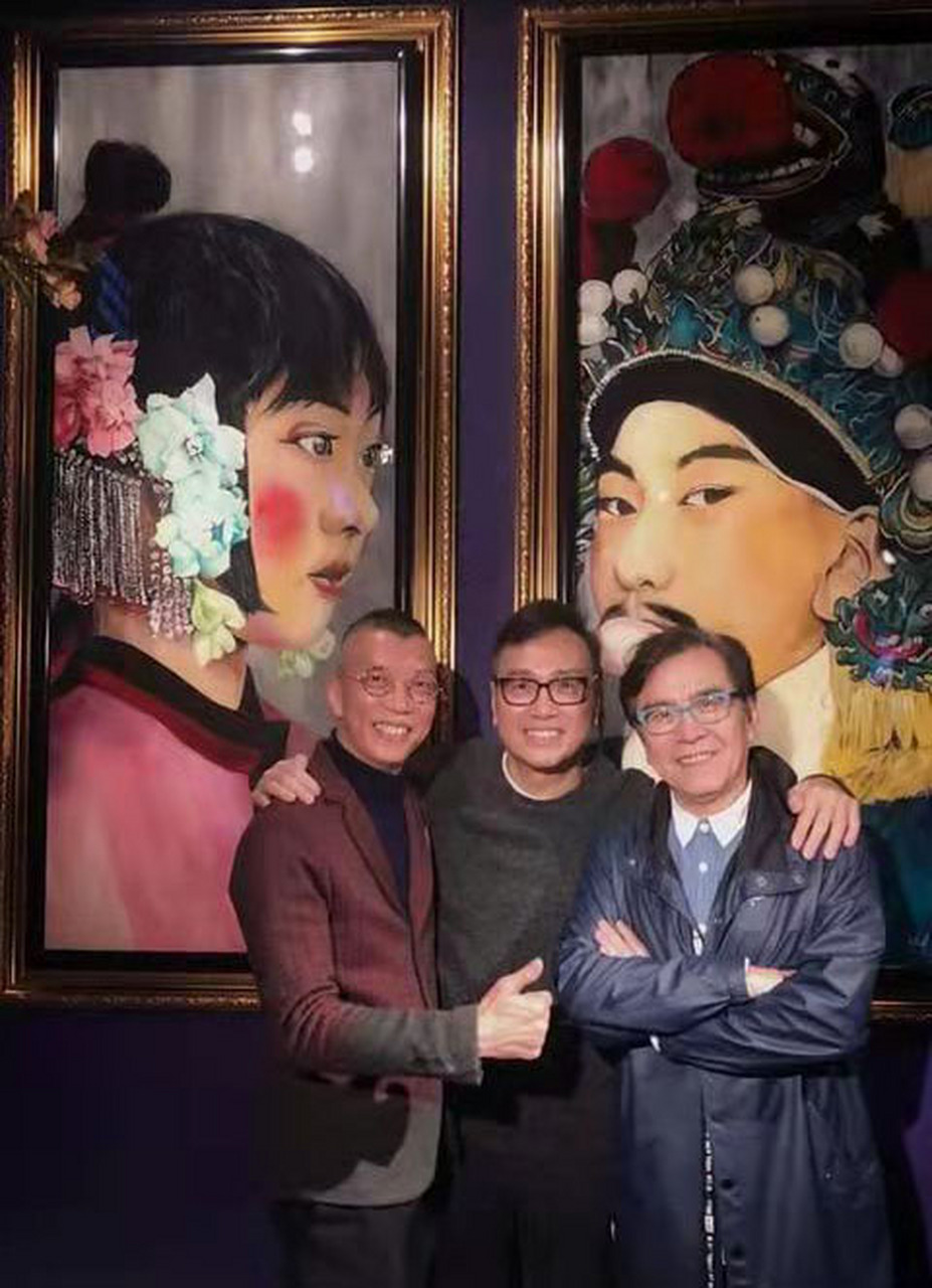 伍卫国和老友姜大卫在一起,还记得〈〈琥珀青龙〉〉吗?