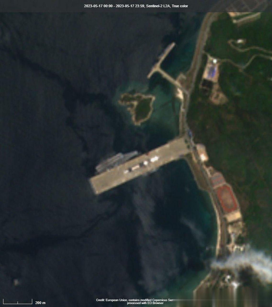 哨兵二号卫星图像:cv-16 5月16日,大连cv-17 5月17日,三亚cv-18 5月15