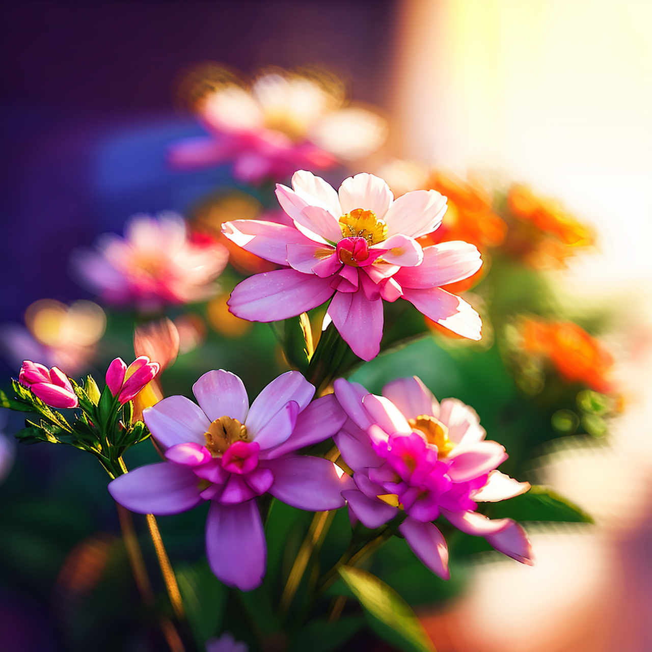 花儿绽放得格外鲜艳,花瓣层层叠叠,散发着迷人的芬芳