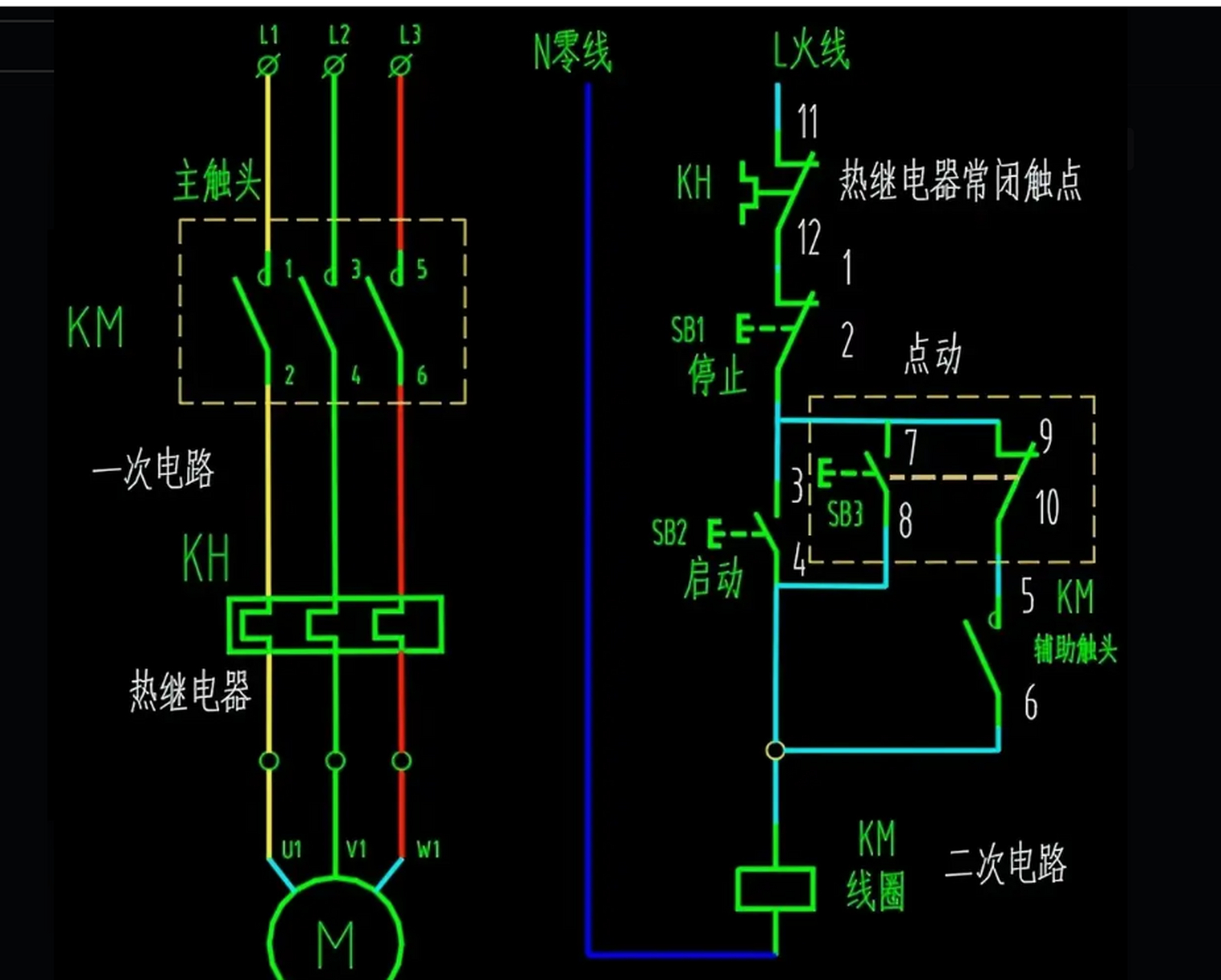 热榜之我见#用行程开关控制电动机自动停止的电路接线图