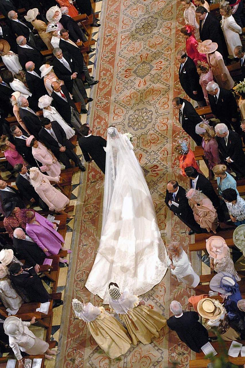 老照片,西班牙王后莱蒂齐亚,queen letizia, 2004年的婚礼