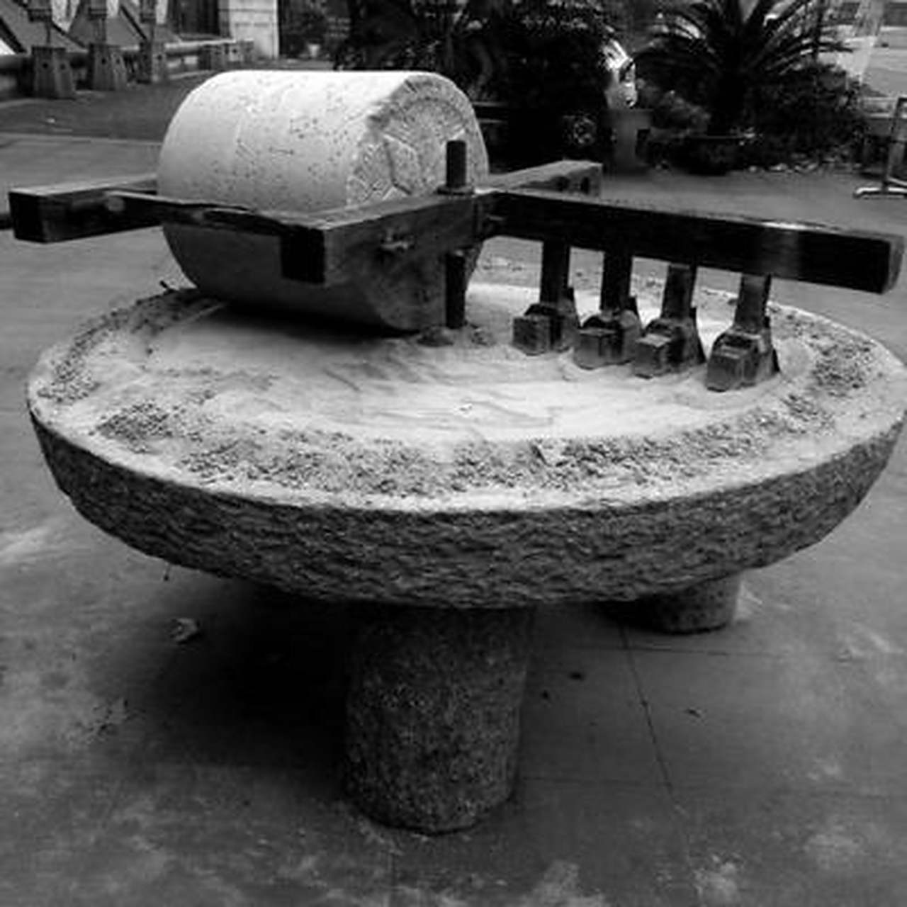 有些家庭用人拉磨,但当需要大量工作时,就会使用驴拉磨,蒙上驴的眼睛