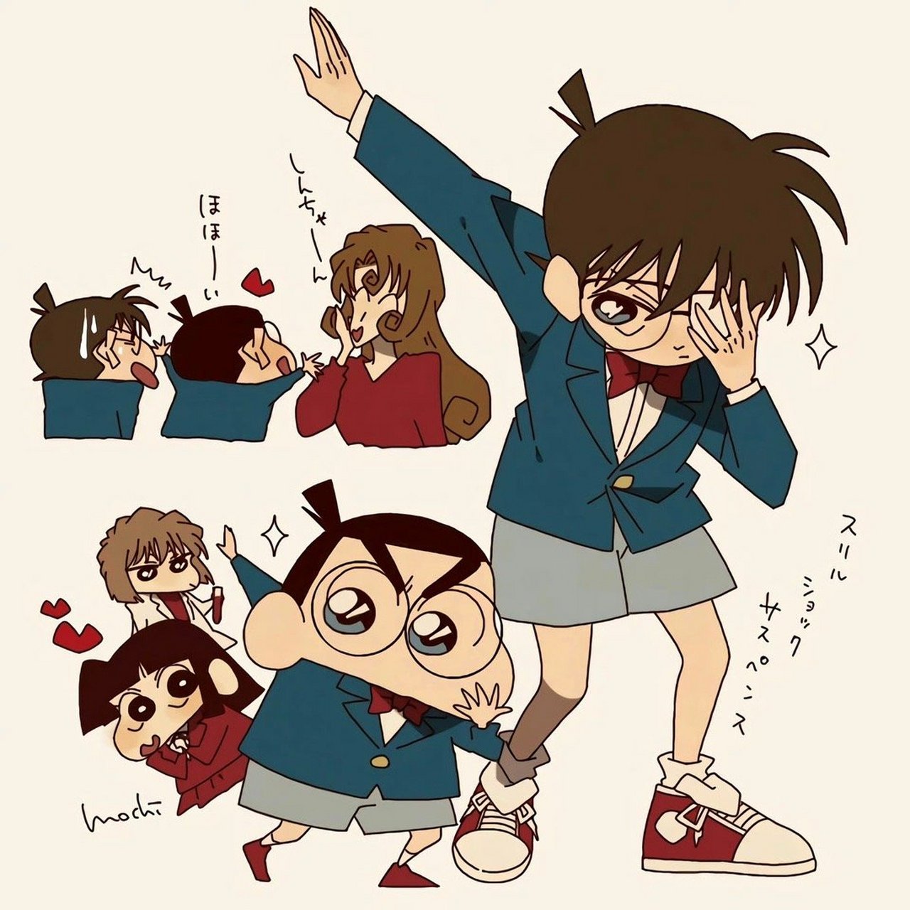 名侦探柯南#  x  #蜡笔小新#   这也太可爱了吧!