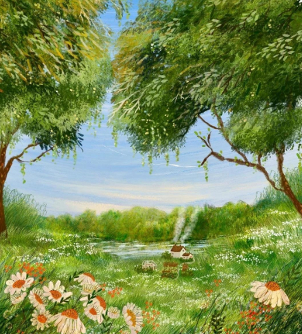 童话色彩的田园风光,爱沙尼亚插画欣赏.#插画