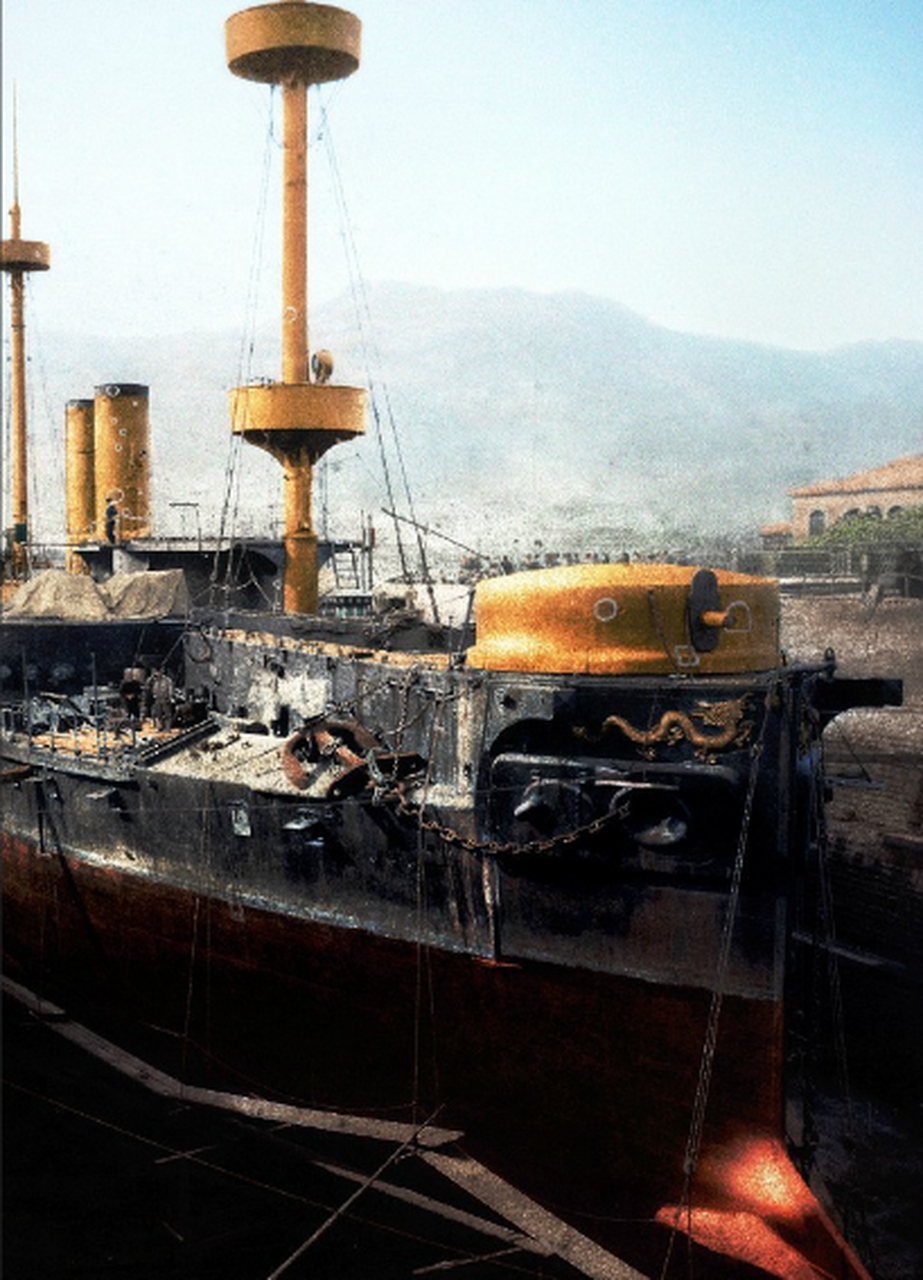 1894年,德国,镇远号铁甲舰照片!