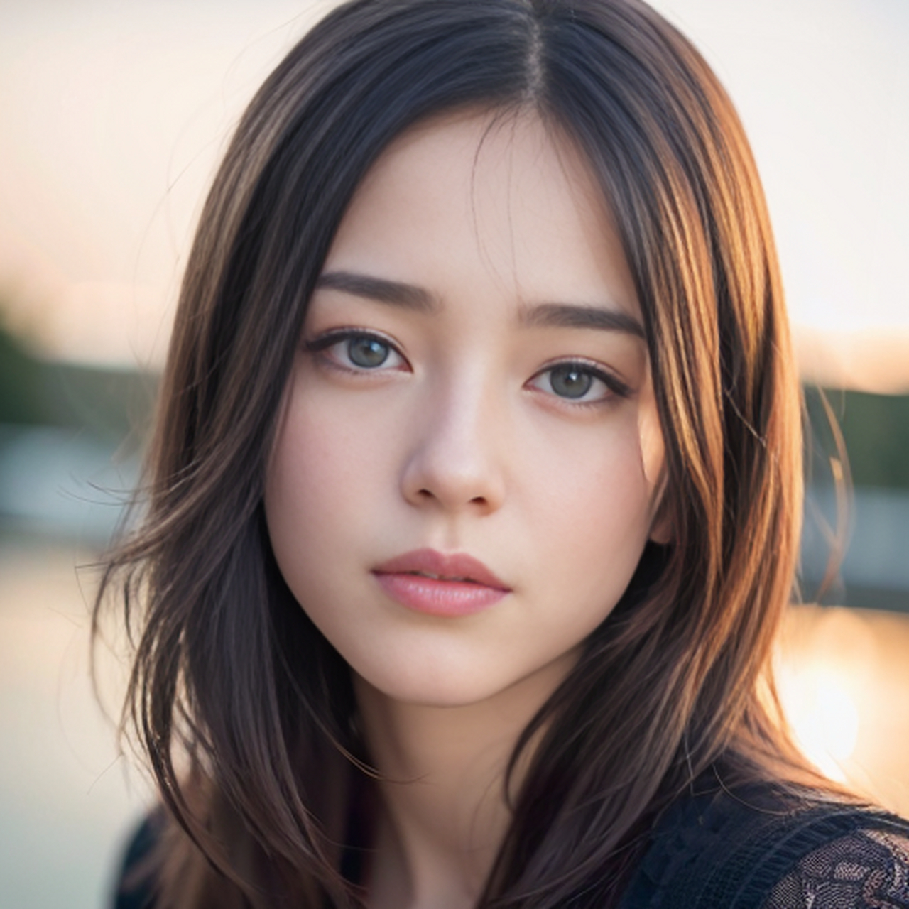 ai绘画# #美女图片欣赏# #美女小姐姐 #长发美女#  忧郁气质的女生