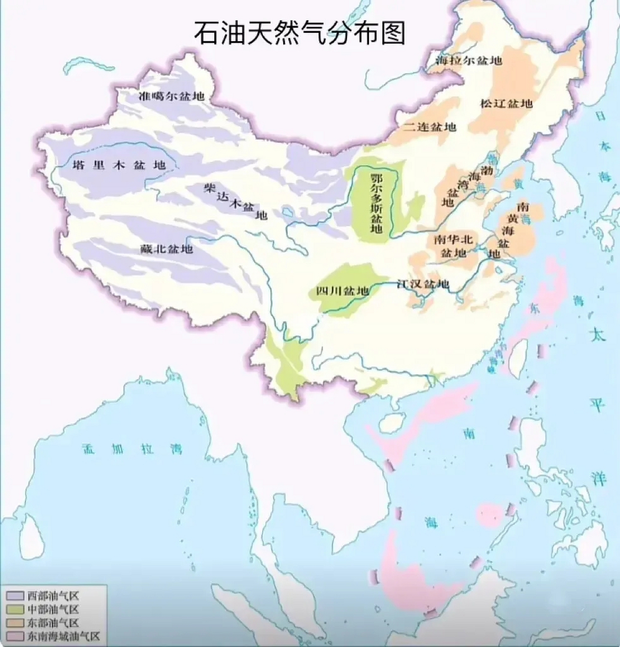 中国石油产地分布图图片