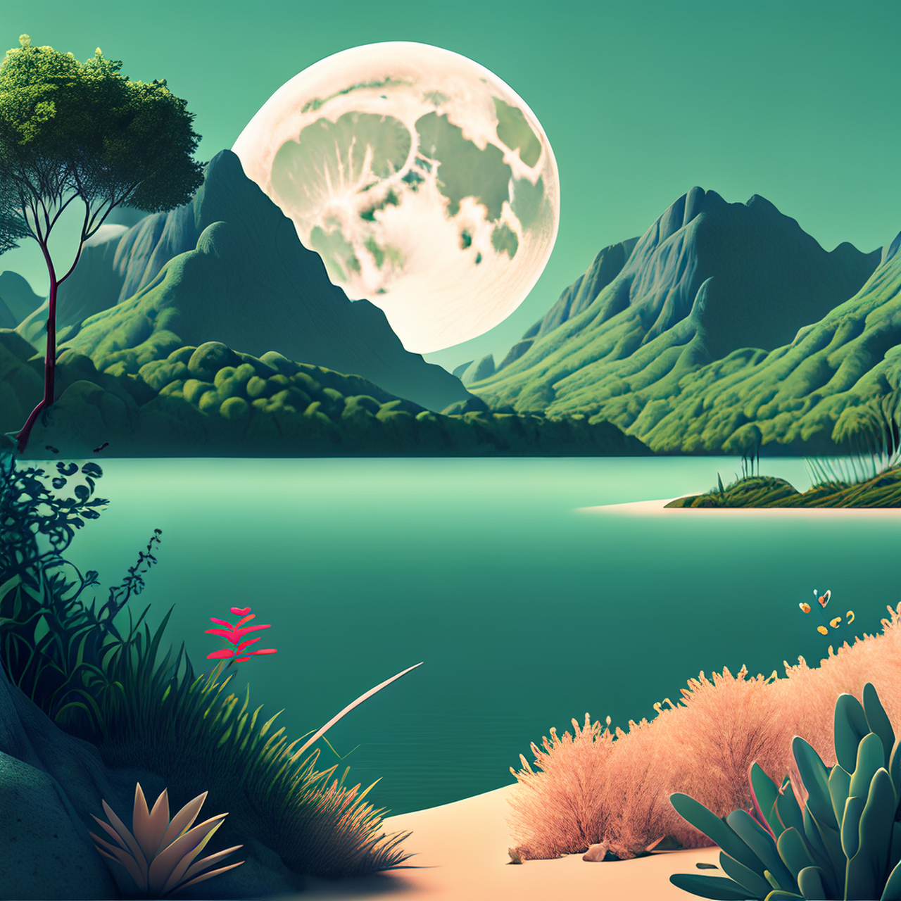 将军大宝剑,磨久苍崖斑.闲静,生机,经典#百度ai绘图黑科技