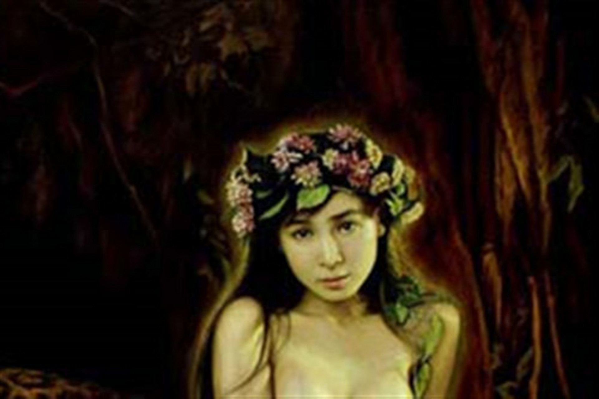 为女儿画像,李壮平经典"山鬼图"欣赏!