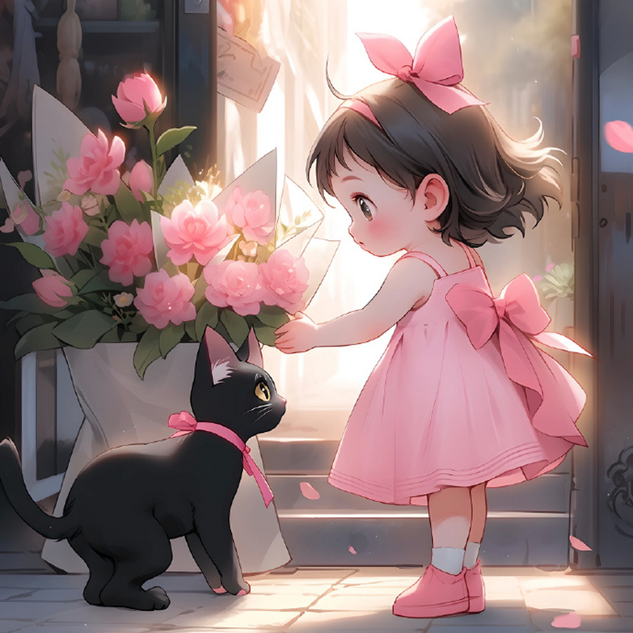 美少女与鲜花|治愈系头像 676767[樱花]