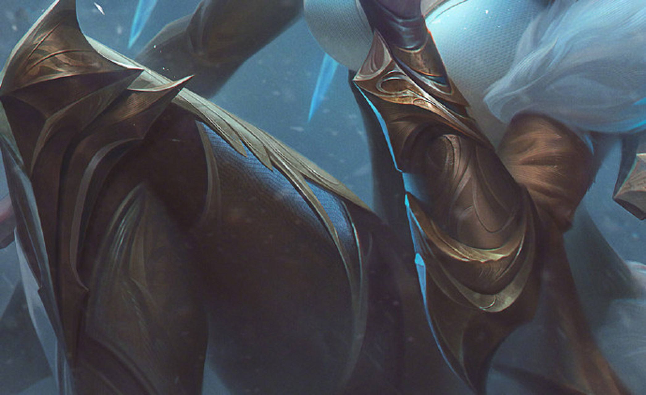 英雄联盟12周年# #【冰霜之刃 艾瑞莉娅 炫金 原画细节】 来自pan