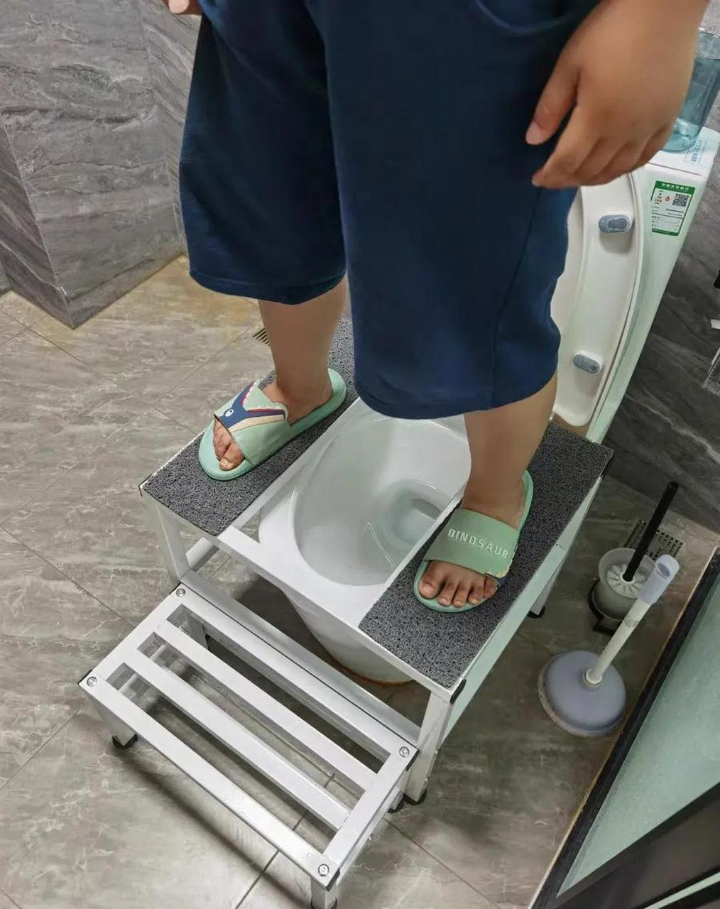 蹲坑和马桶 还是原始的方便方式舒服 [照相机] ||| 家居设计  用不惯