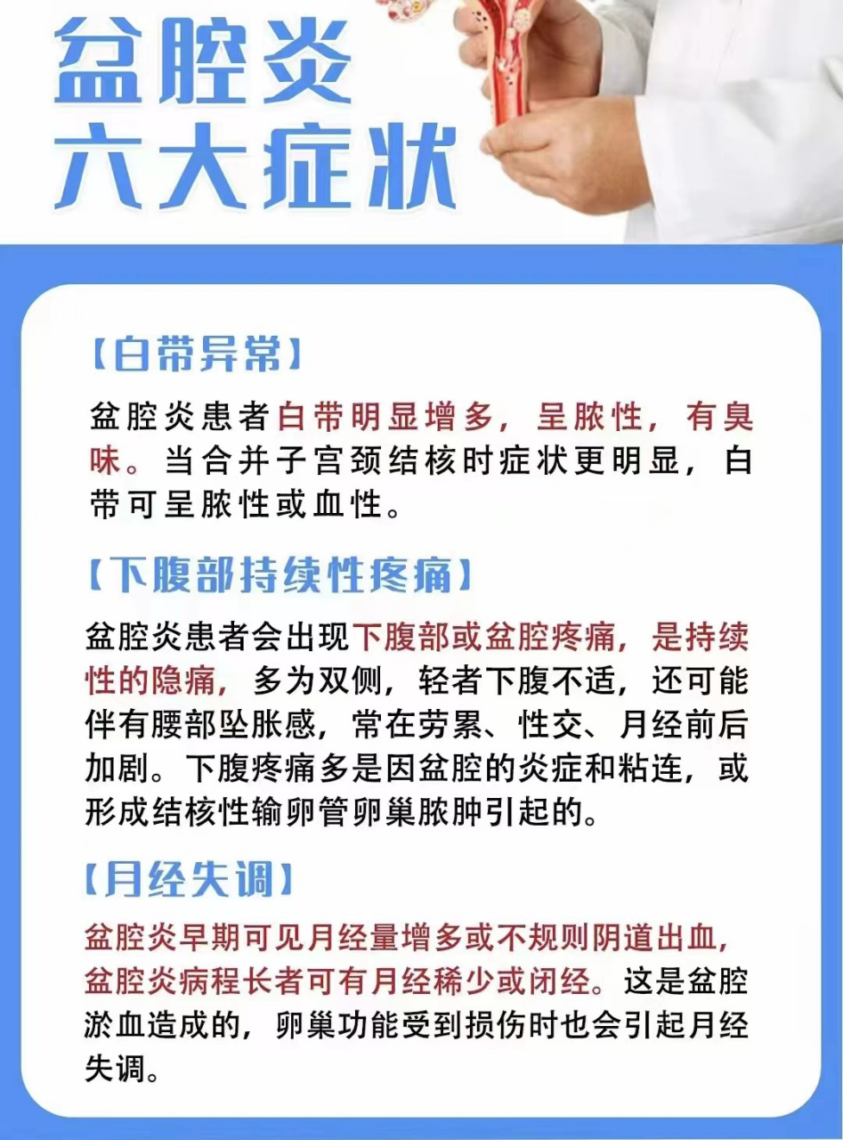 慢性盆腔炎六大症状,明明白白告诉你!