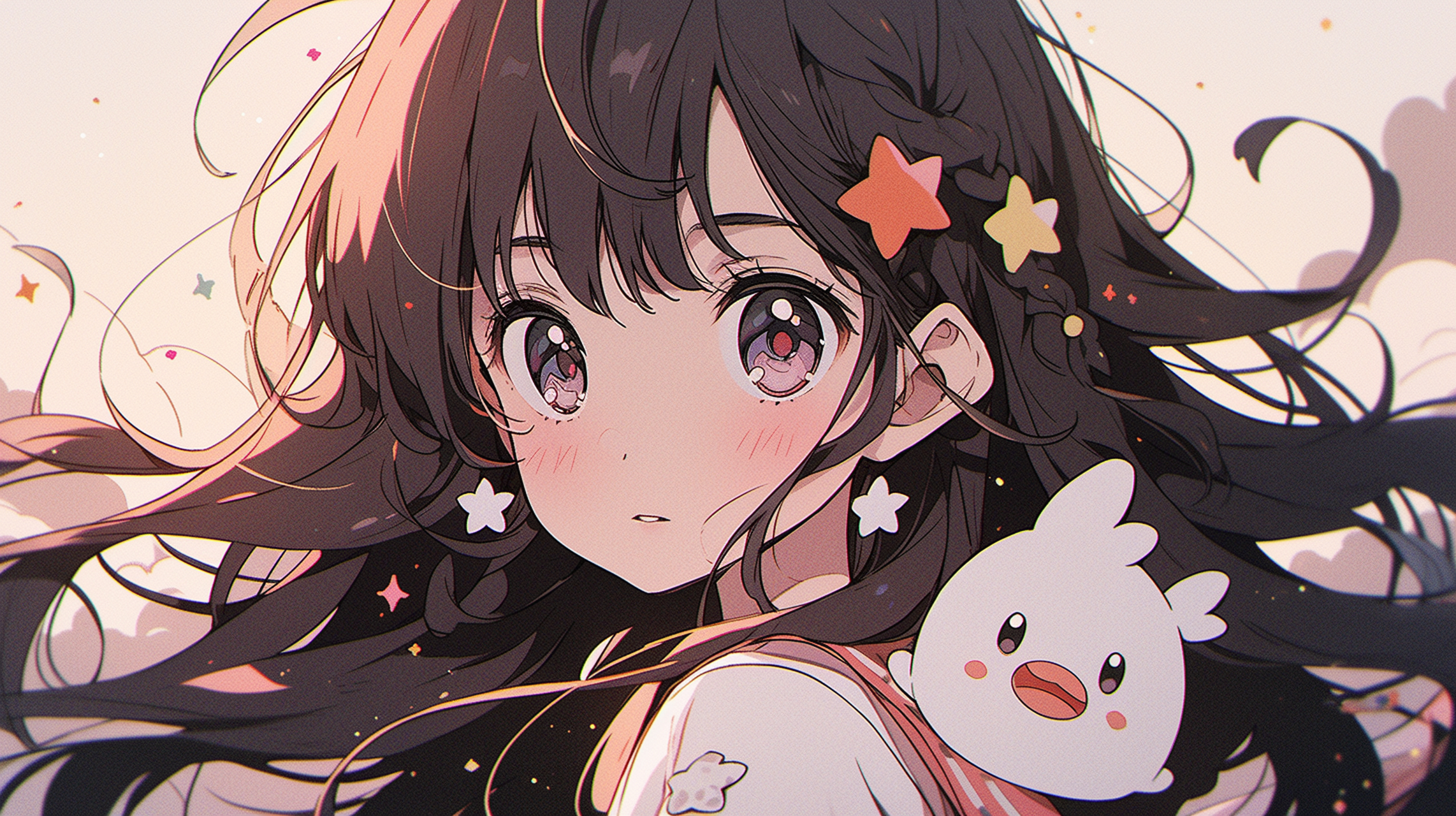 二次元# #电脑壁纸# # #萌妹子# 浅笑含情如水墨, 倾城倾国皆为从.