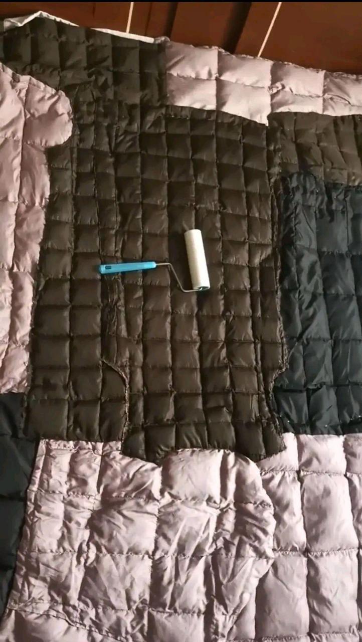 网友:把几件旧羽绒服缝成一条被子,很暖和,但是感觉不好看怎么办?