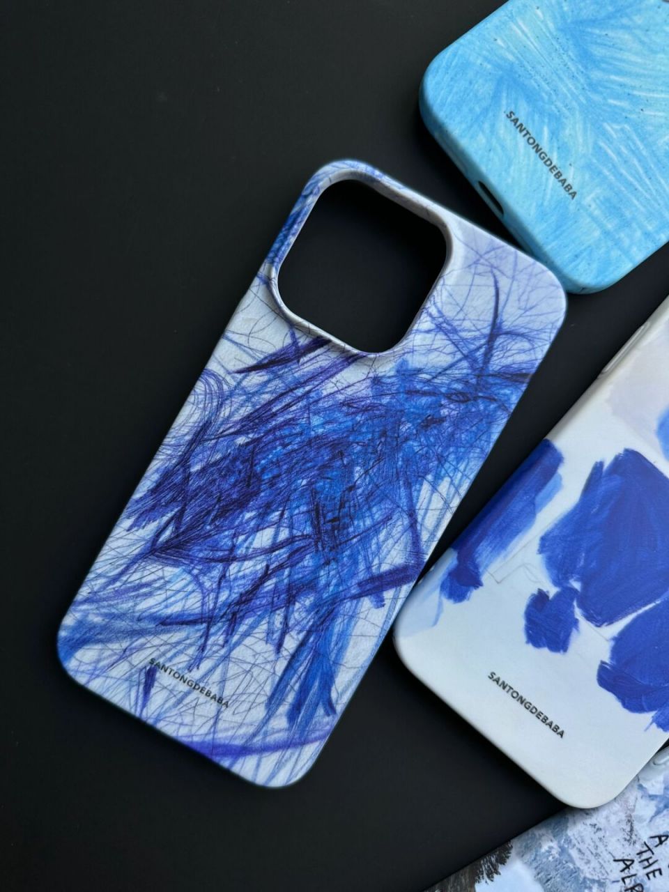 蓝色系手机壳合集  以下是蓝色系手机壳的合集:  复古海报风格冰淇淋