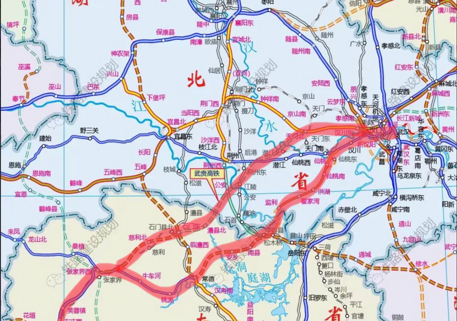 规划中的武贵高铁武汉至张家界段已经出现争议.