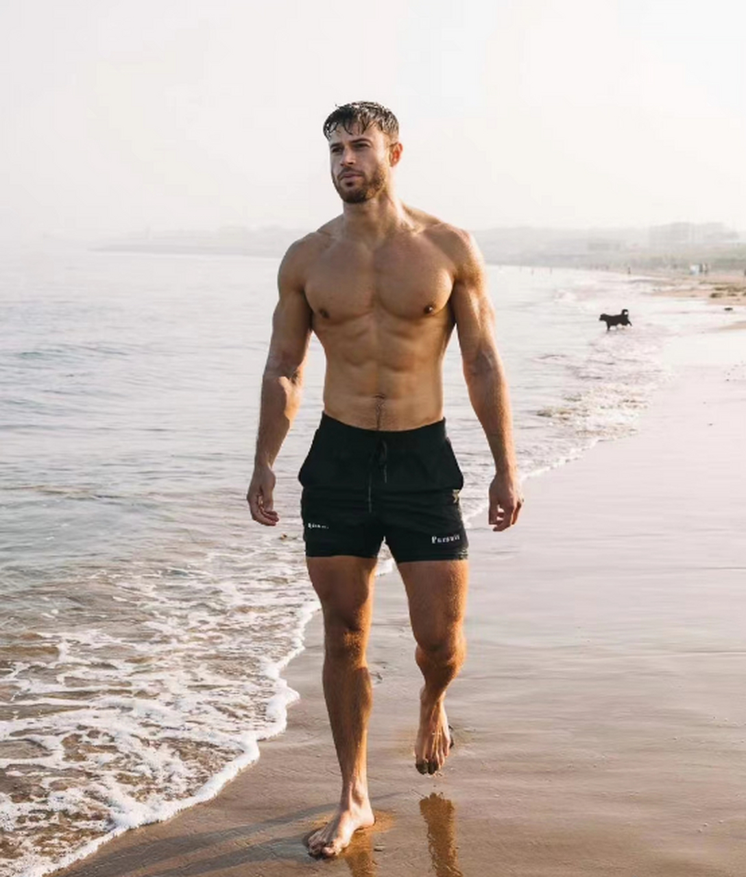 体育生腹肌男#体育# 帅气的黑人肌肉男