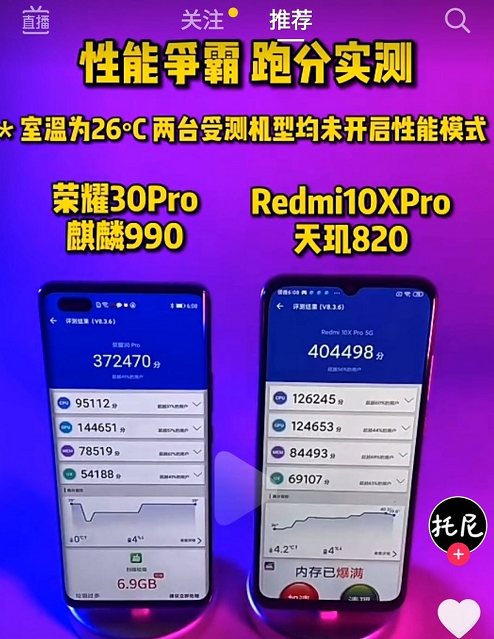 不愧是雷兔兔,看着麒麟990的跑分,在看看这个天玑820的跑分,你怎么看?