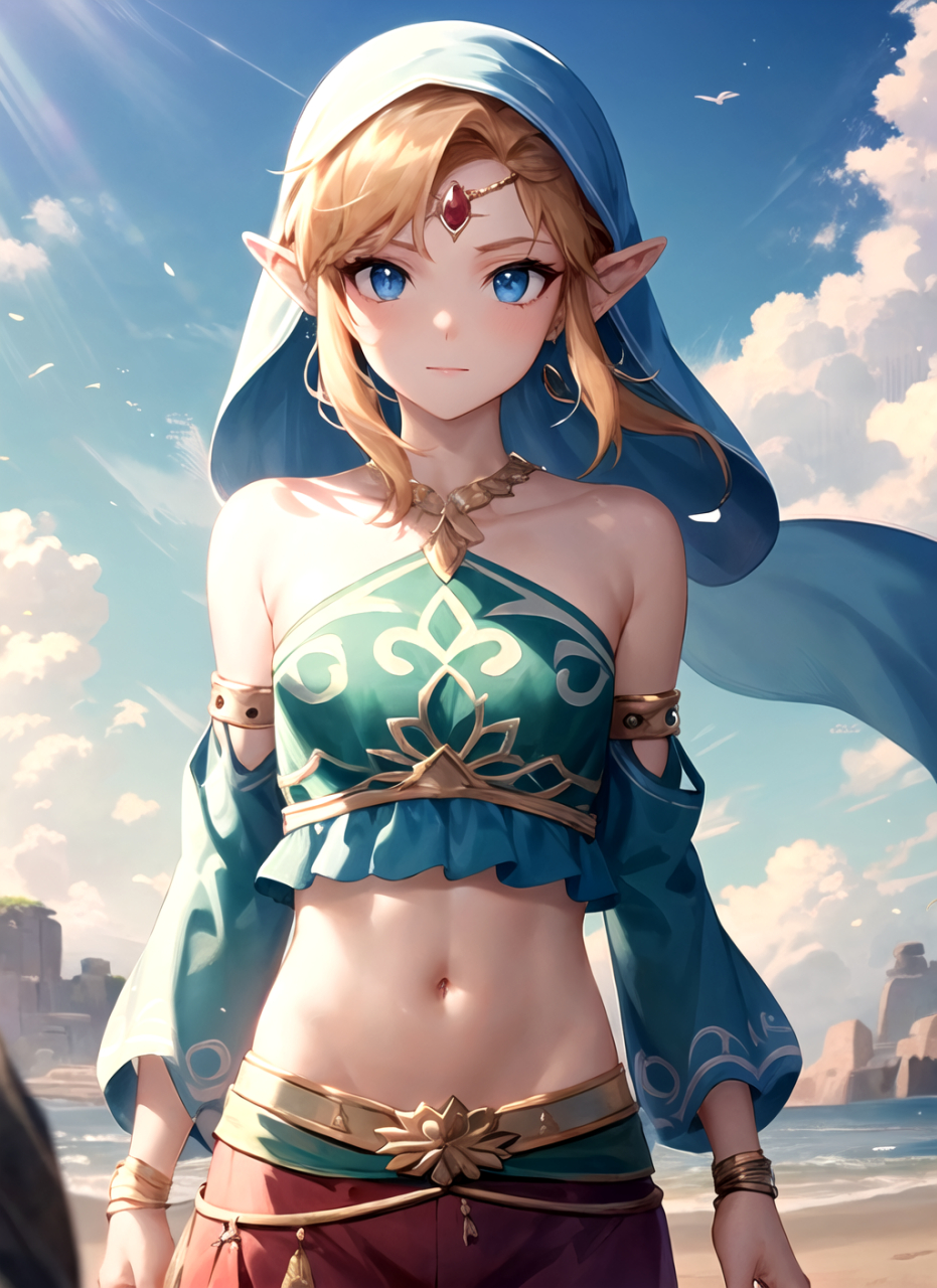 塞尔达传说:女版林克长这样?别说,还真有点美!