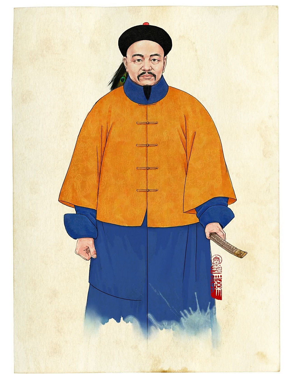 小男孩去当铺当东西,铺面太高递不上去,急得要哭