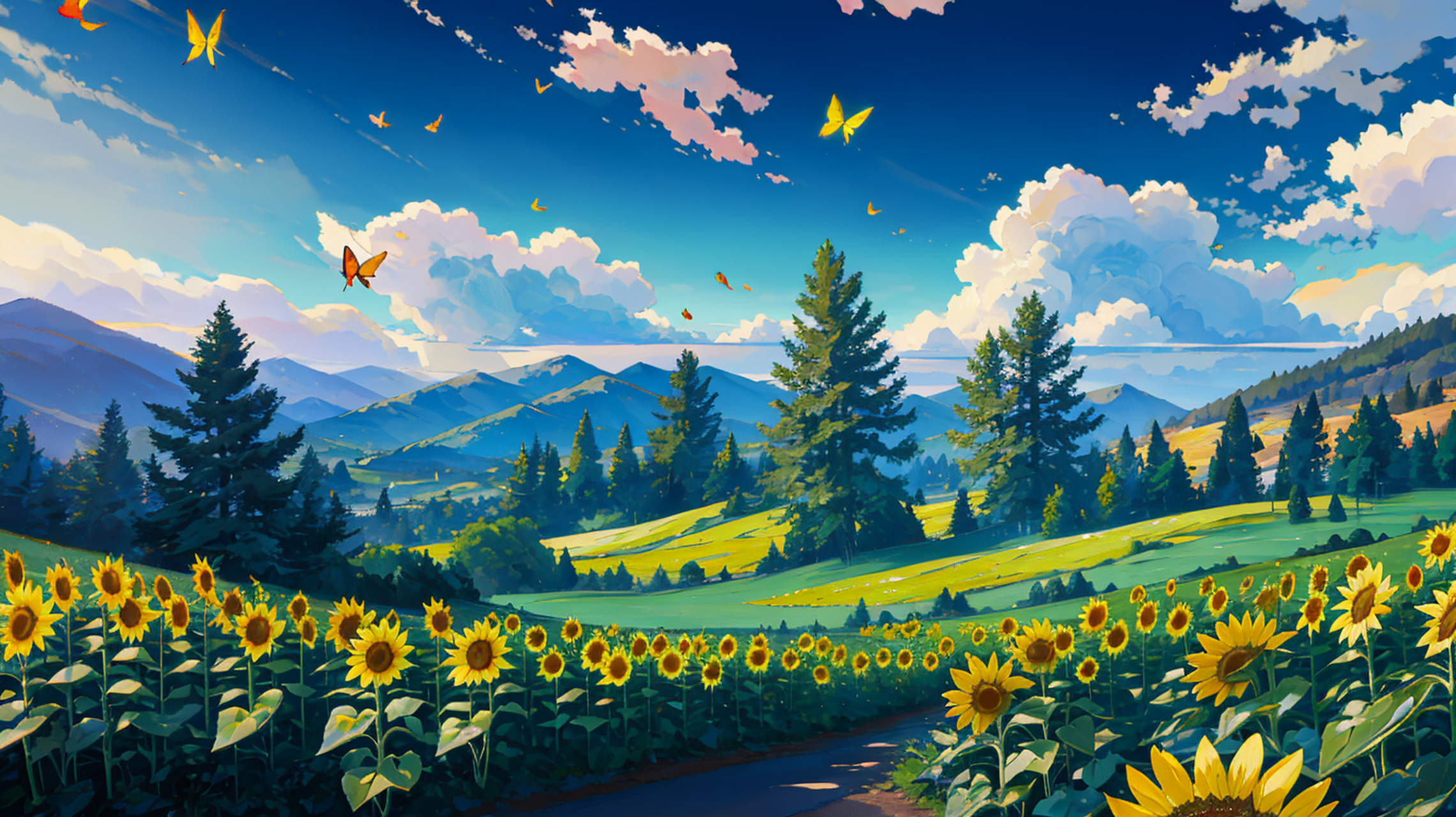 二次元美图# #ai绘画# #ai艺术季# #动漫美图欣赏# 向日葵离开了太阳