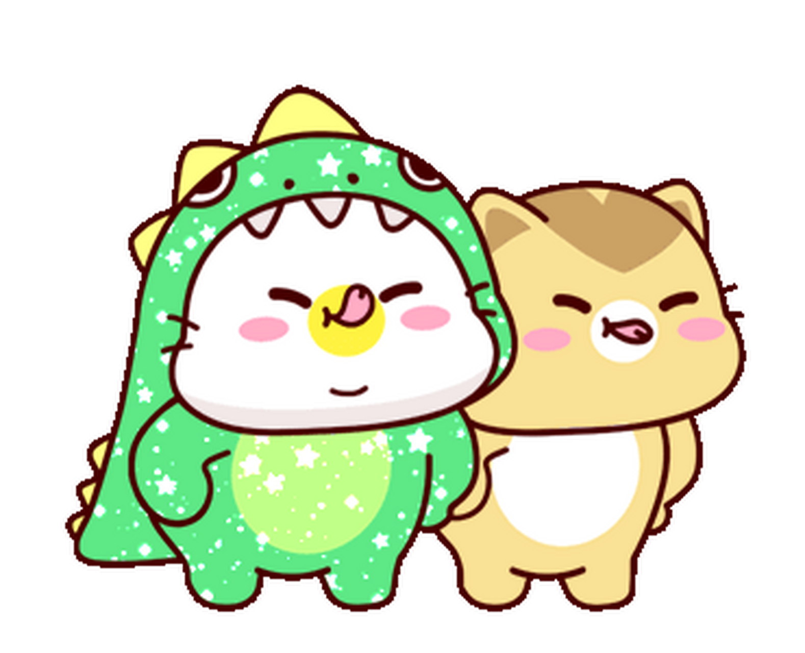 line表情包丨闪闪独角兽恐龙小猫咪表情包