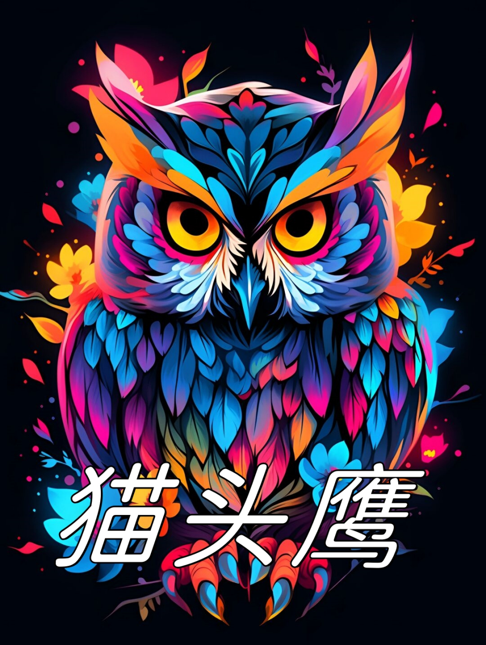 猫头鹰精品绘画  #绘画 #插画