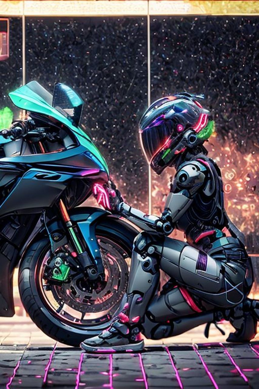 最近网上突然看到了很多赛博朋克风的机车小姐姐,真实飒出了天际,其中