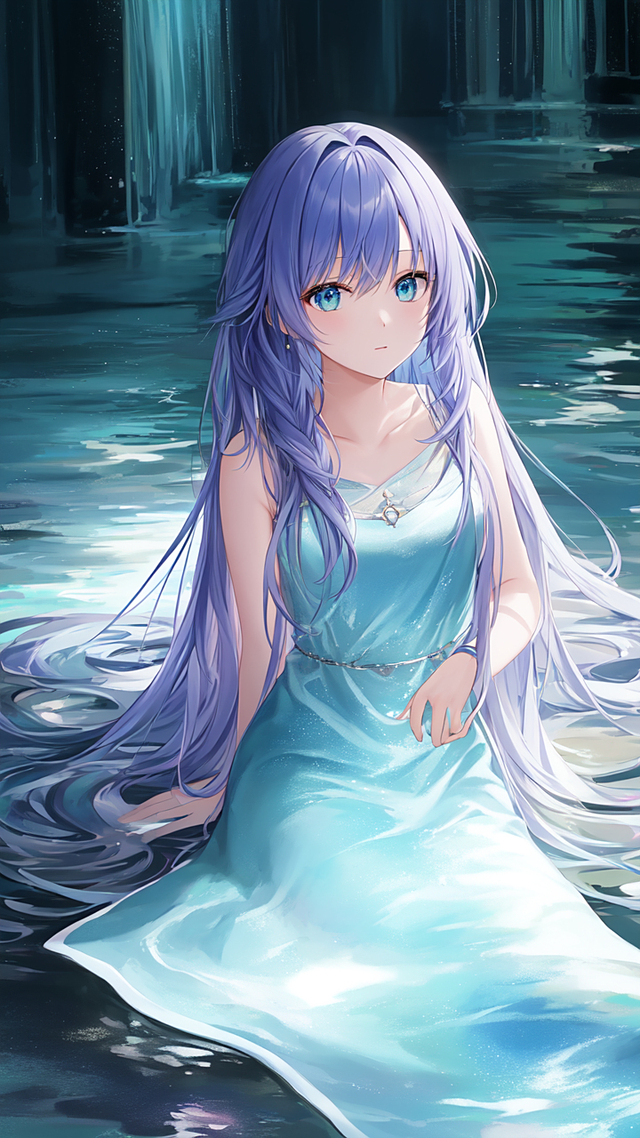 夏日清爽美人鱼动漫手机壁纸 676767 #完美夏日##ai艺术季