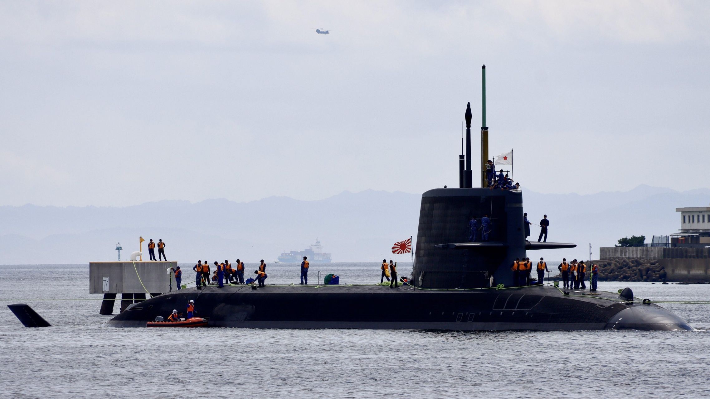 日本海上自卫队新装备的大鲸级常规潜艇,目前大鲸级常规潜艇是世界上