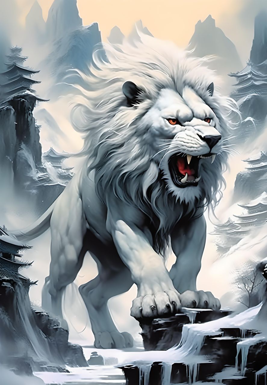 水墨画##狐狸##二次元##白狐##幻想##图片##动漫头像和壁纸##中国