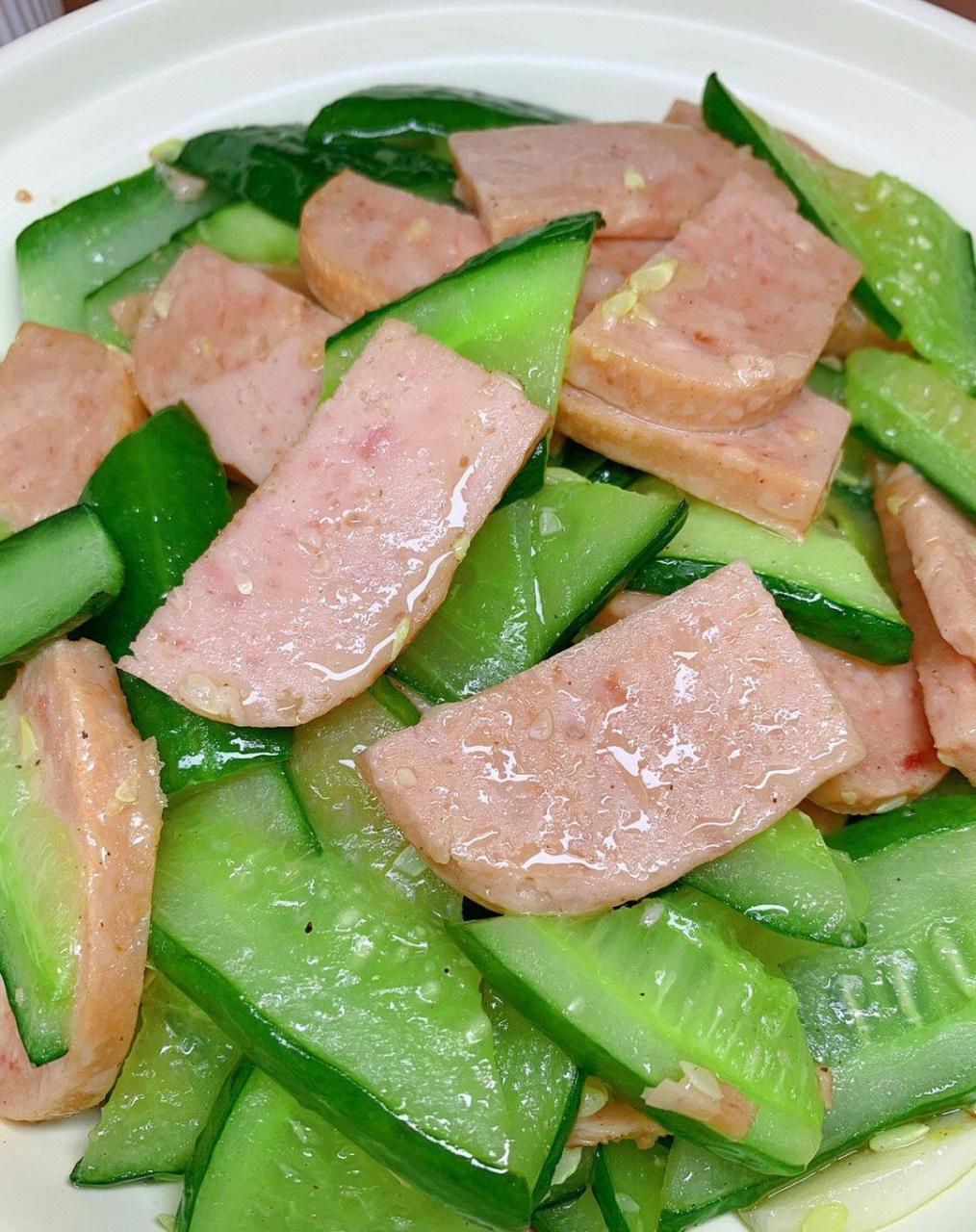 二人食快手菜教程丨爆炒牛肚 黄瓜炒午餐肉[鸡蛋] 10分钟就能搞定2个